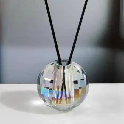 Faceted gold crystal ball aroma diffuser geometric base bedroom decor