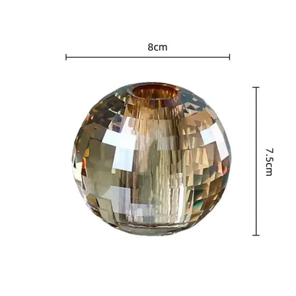 Faceted gold crystal ball aroma diffuser geometric base bedroom decor