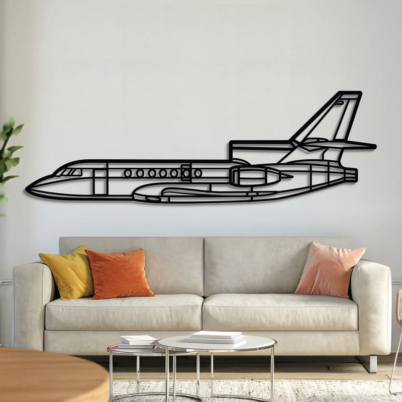 Falcon 50 Metal Aircraft Wall Art - NCP0565, front view