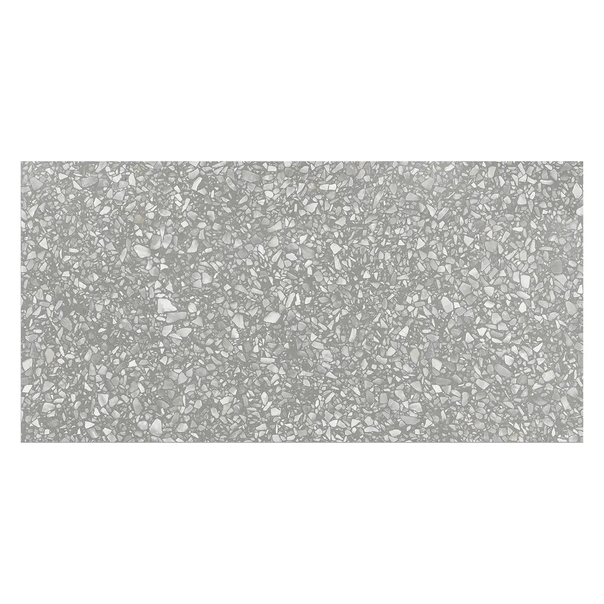 Fashion Grey Matte Terrazzo Look Porcelain Tiles 12x24