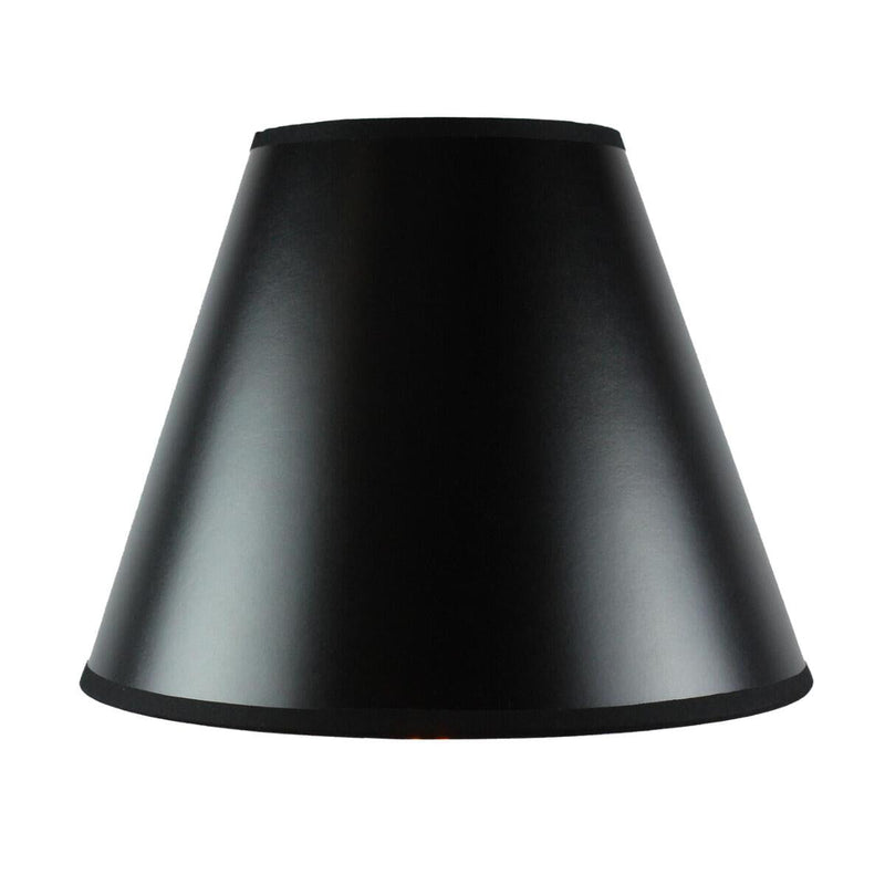12"W x 10"H Bold Black with True Gold Lining Hard Back Empire Lampshade