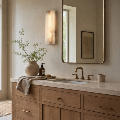 Alabaster Alvia Striped Wall Light