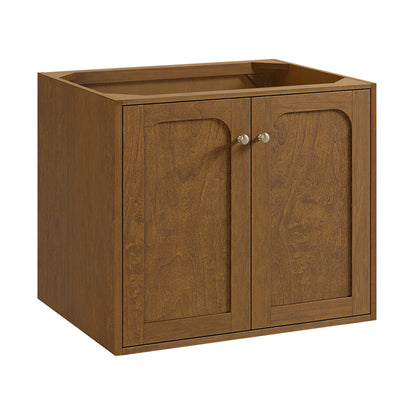 James Martin Laurent 30" Dual Mount Single Bathroom Vanity, Honey Oak