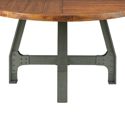 Lancaster - Round Dining / Gathering Table With Adjustable Height - Walnut