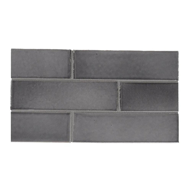 Oxford Slate Glossy Glazed Terracotta Tiles 2 1/8x7 1/2