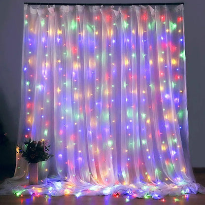 DecorBites™ Festive USB Fairy Lights Curtain Set