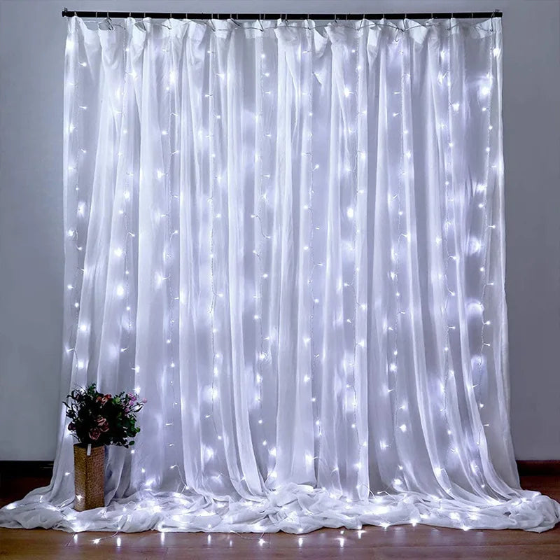 DecorBites™ Festive USB Fairy Lights Curtain Set