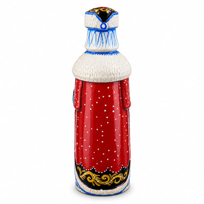 Hand Carved Ukrainian Santa with Cardinals Figurine 7.25 Inches