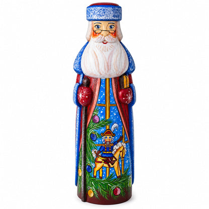 Ballerina & Nutcracker Hand Carved Solid Wooden Santa Figurine 11 Inches