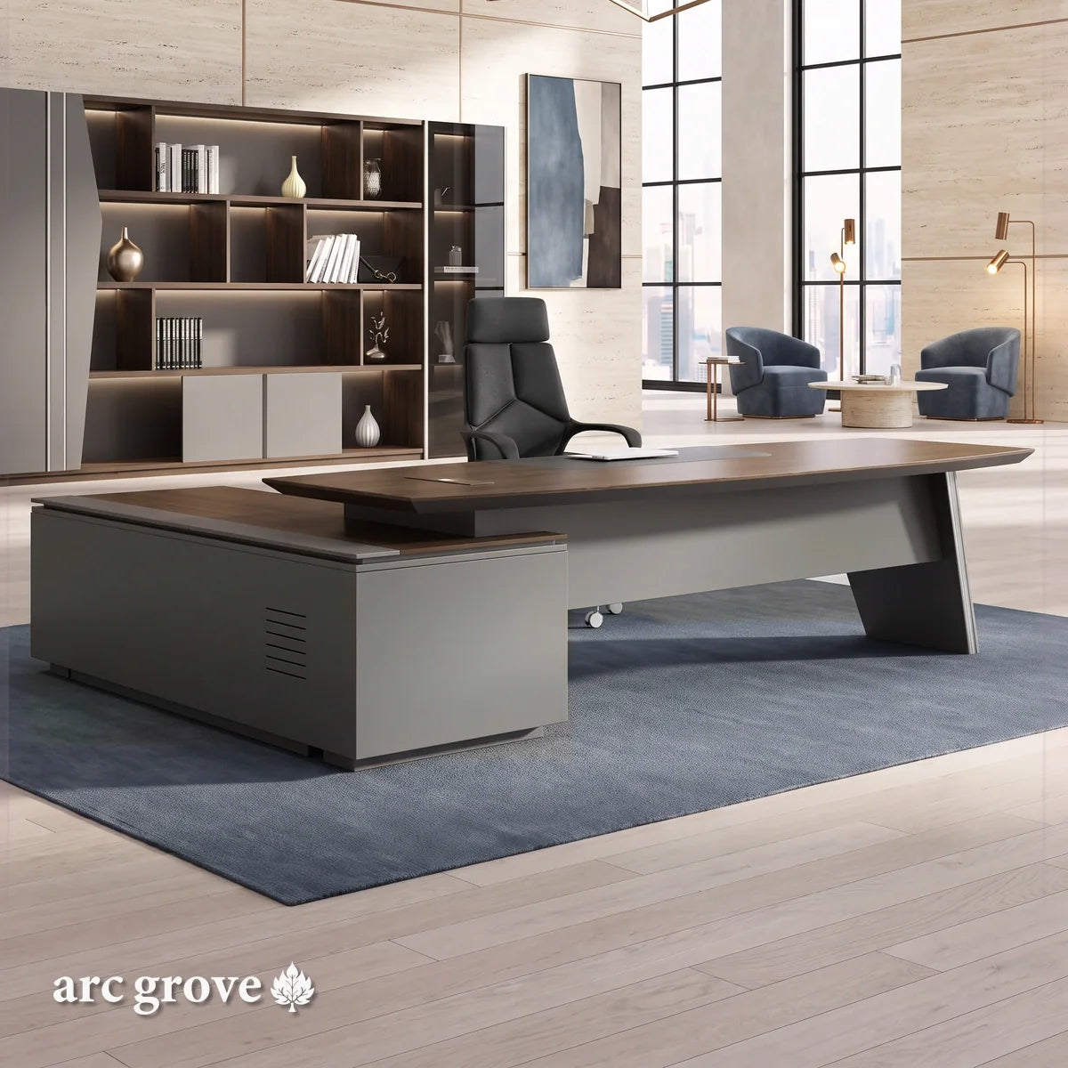 Finley · Modern L-Shaped Executive Desk