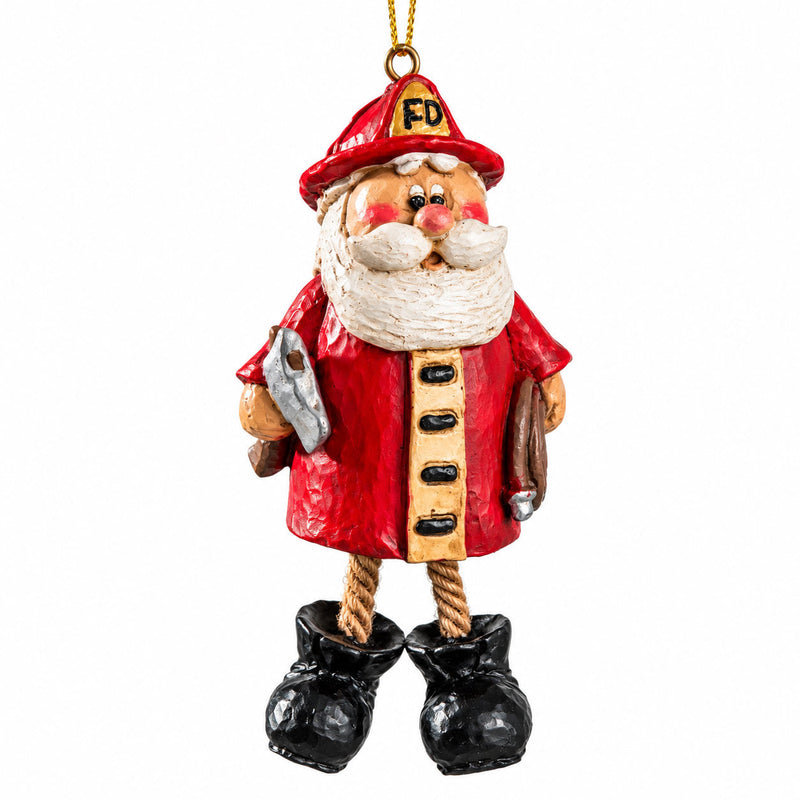 Fireman Santa Ornament | Bert Anderson Collection