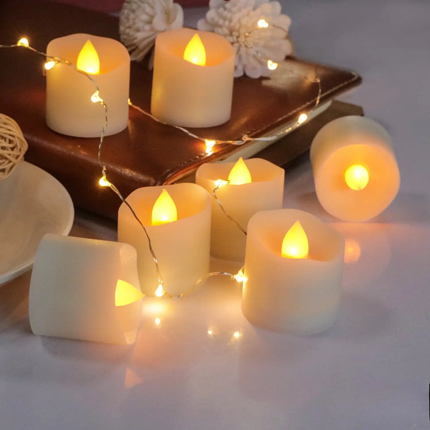 Flameless LED Candle Light – Warm White, Timed Light with Flashing Mode