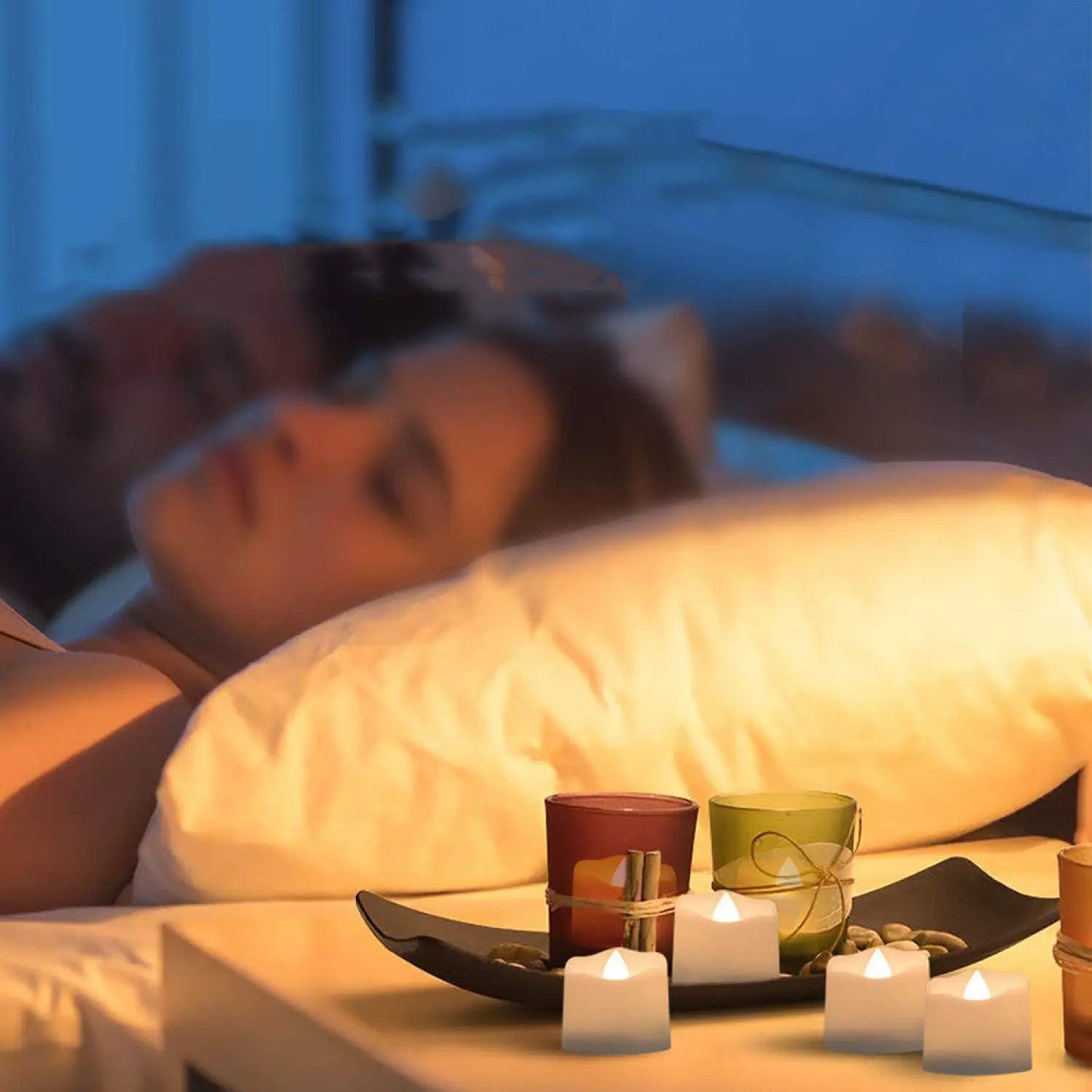 Flameless LED Candle Light – Warm White, Timed Light with Flashing Mode