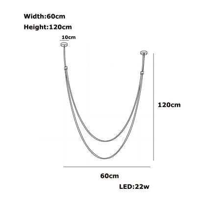 DecorBites™ Flex Leather Belt LED Chandelier Light