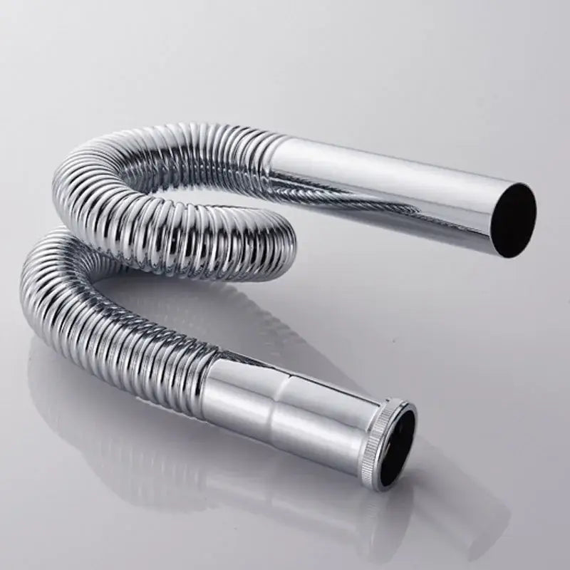 Flexible chrome brass siphon sink drain pipe kitchen water tube