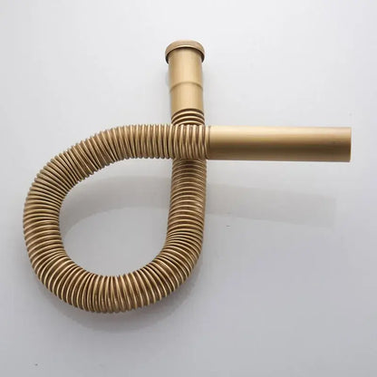Flexible chrome brass siphon sink drain pipe kitchen water tube