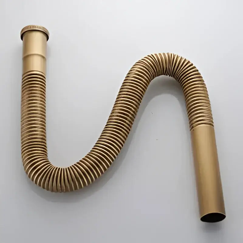Flexible chrome brass siphon sink drain pipe kitchen water tube