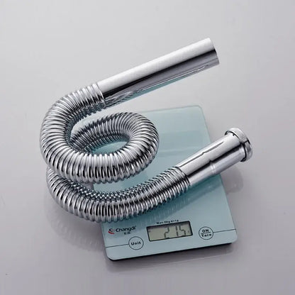 Flexible chrome brass siphon sink drain pipe kitchen water tube