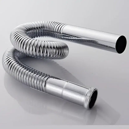 Flexible chrome brass siphon sink drain pipe kitchen water tube