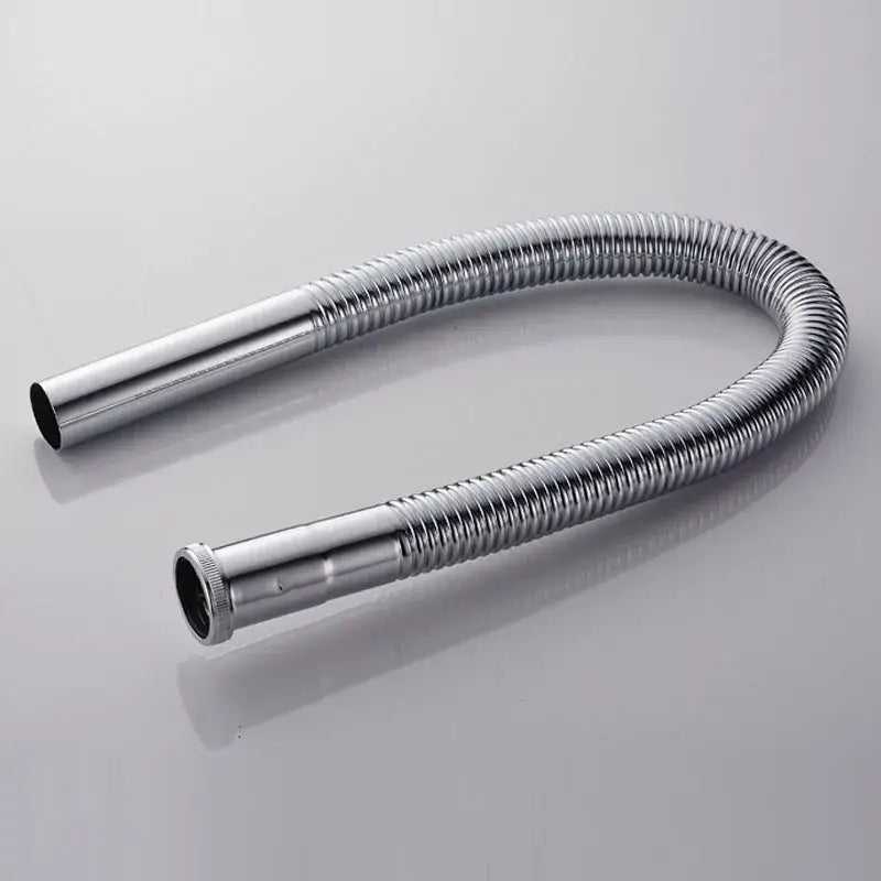 Flexible chrome brass siphon sink drain pipe kitchen water tube