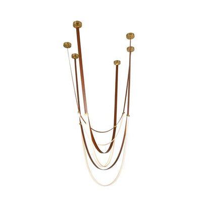 DecorBites™ Flexible Leather Belt LED Chandelier for Living Room
