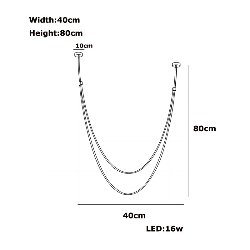 DecorBites™ Flexible Leather Belt LED Chandelier for Living Room