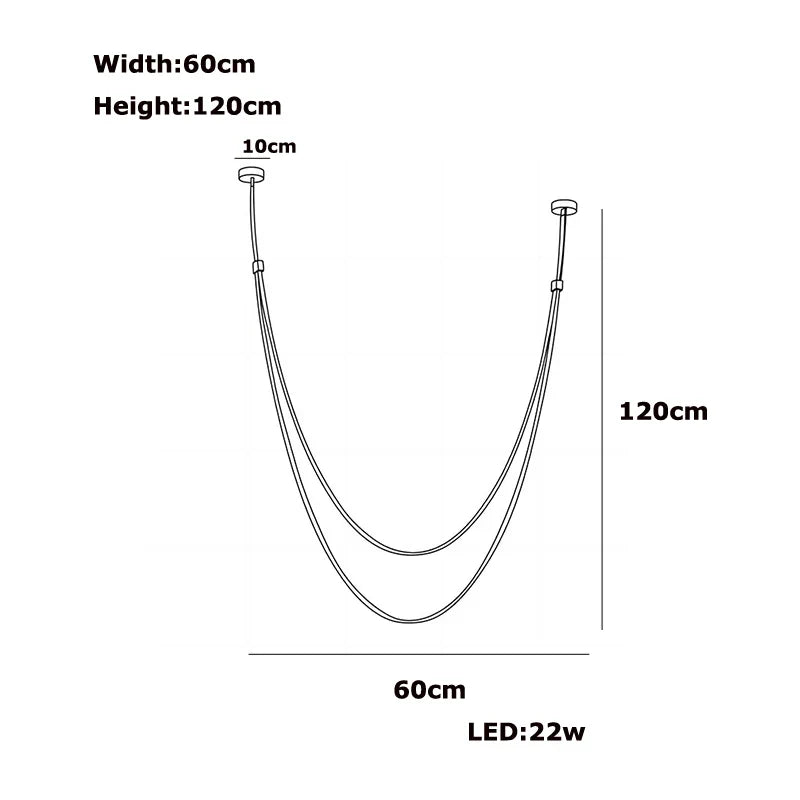 DecorBites™ Flexible Leather Belt LED Chandelier Light