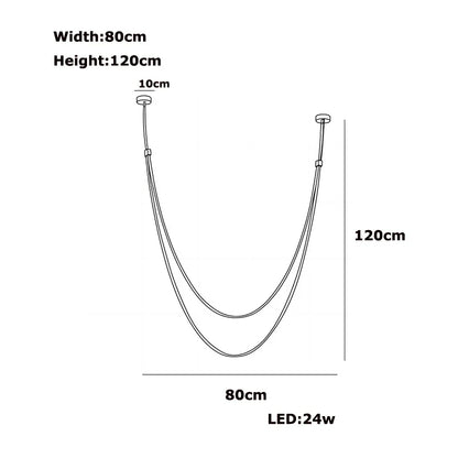 DecorBites™ Flexible Leather Belt LED Chandelier Light