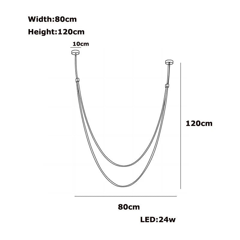 DecorBites™ Flexible Leather Belt LED Chandelier Light