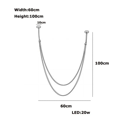 DecorBites™ Flexible Leather Belt LED Chandelier Lighting