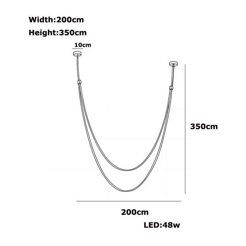 DecorBites™ Flexible Leather Belt LED Chandelier Lighting