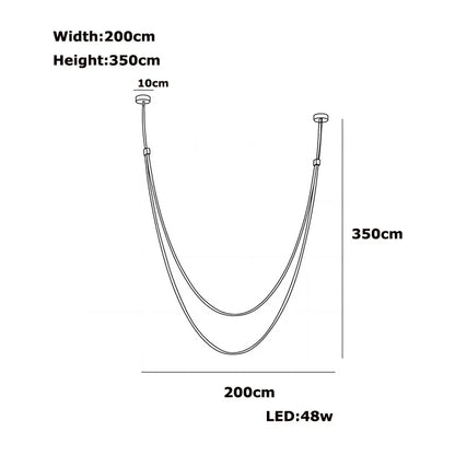DecorBites™ Flexible Leather Belt LED Chandelier Lighting