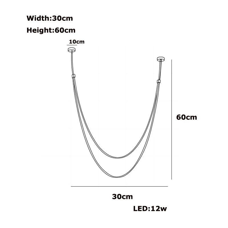 DecorBites™ Flexible Leather Belt LED Chandelier Lighting