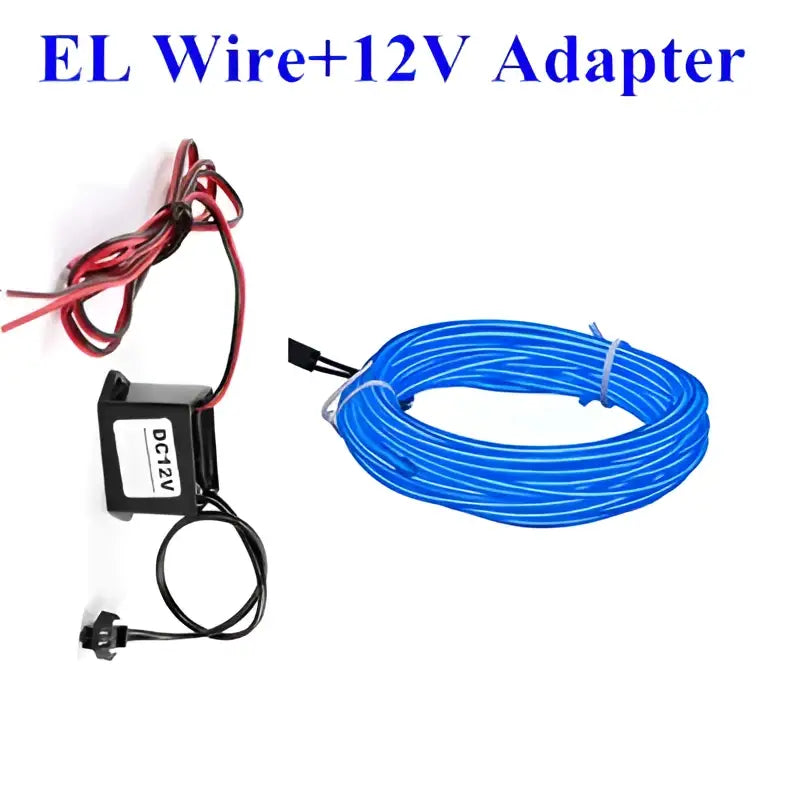 Flexible neon light el wire set for car and bedroom decor