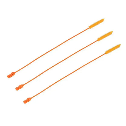 Flexible orange & yellow drain cleaner brush kitchen clog remover