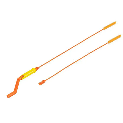 Flexible orange & yellow drain cleaner brush kitchen hair remover