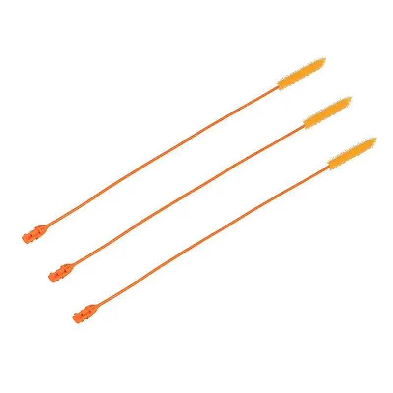Flexible orange & yellow drain cleaner brush kitchen hair remover