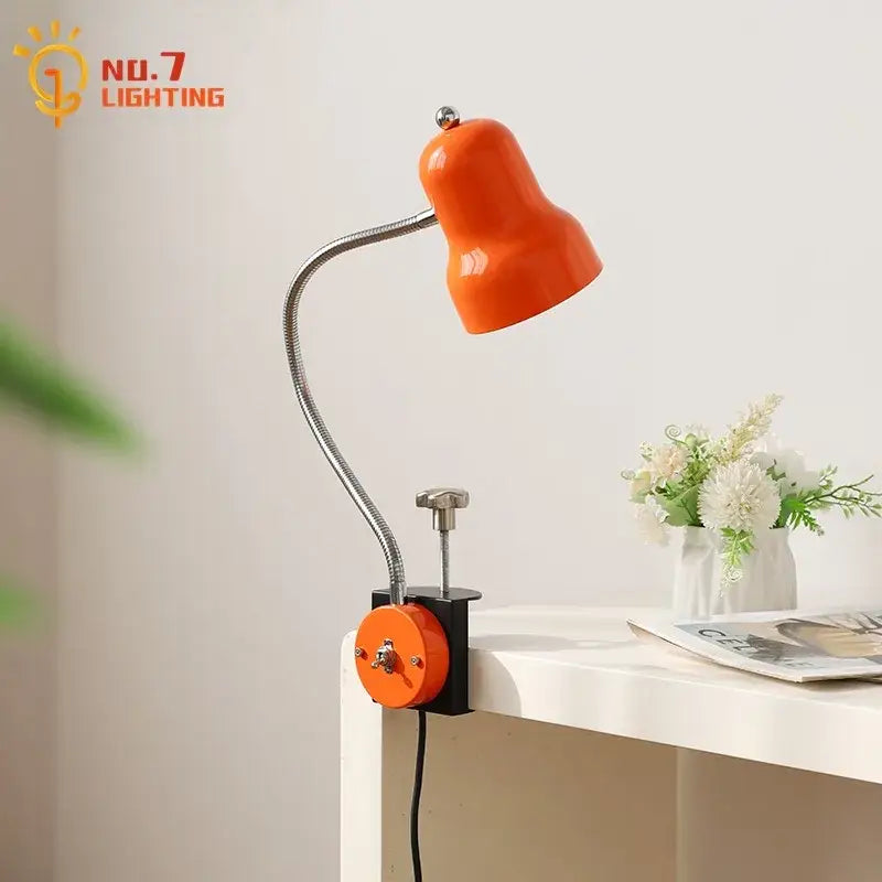 Flexible red & black adjustable led desk lamp bedroom reading light