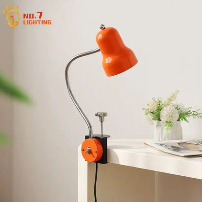 Flexible red & black adjustable led desk lamp bedroom reading light