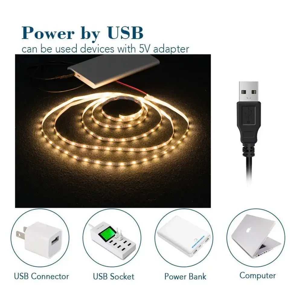 Flexible usb led light strips – tv background bedroom night light