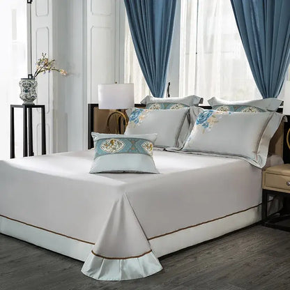 Floral 200s embroidered egyptian cotton bedding set bedroom