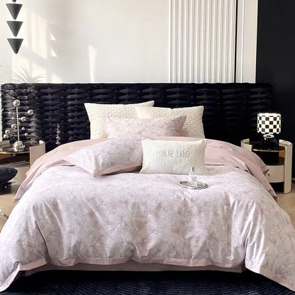 Floral beige egyptian cotton bedding set bedroom muse land print