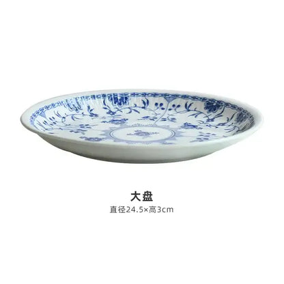Floral blue & white ceramic dining set for dining room