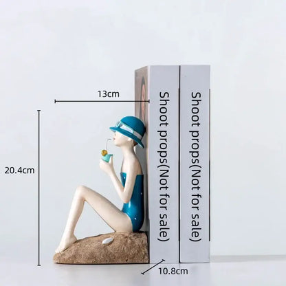 Floral crown woman resin figure sculpture living room decor