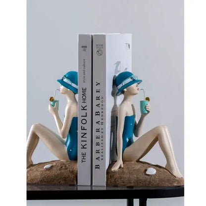 Floral crown woman resin figure sculpture living room decor