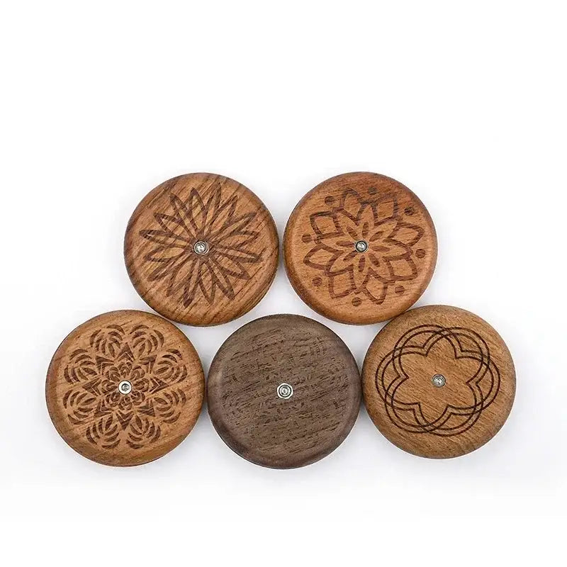 Floral engraved wooden french bread lame kitchen dough scorer set