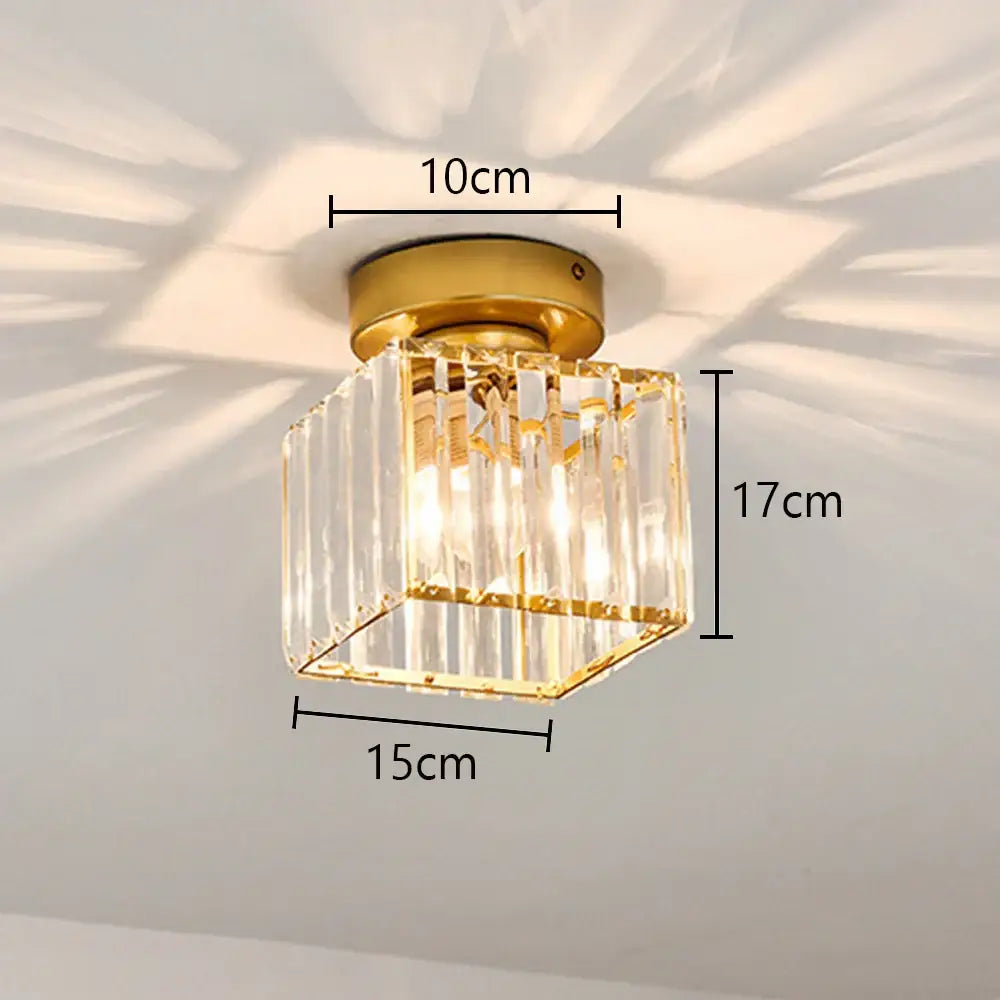 Floral gold glass crystal led ceiling chandelier for living room