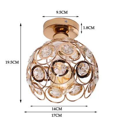 Floral gold glass crystal led ceiling chandelier for living room