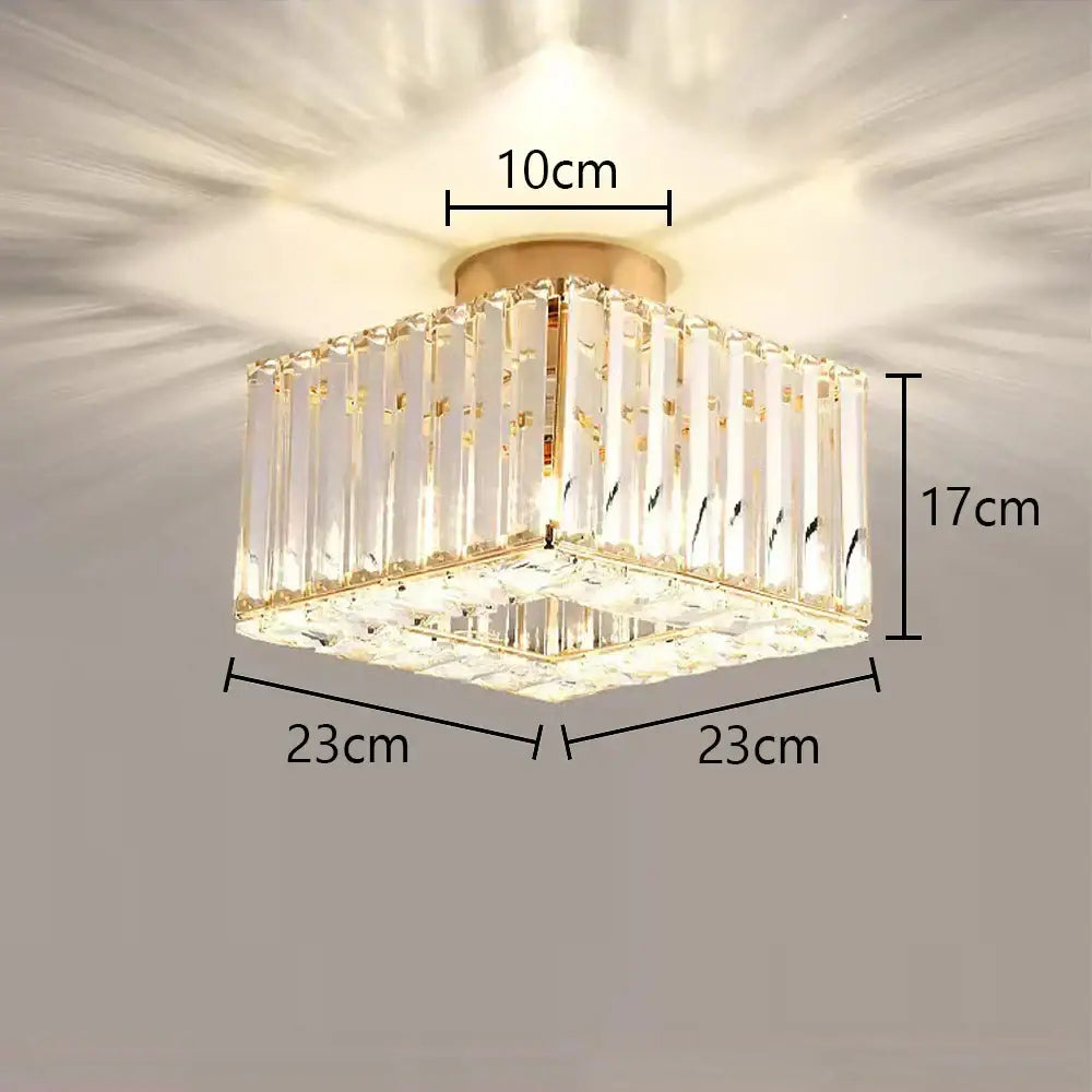 Floral gold glass crystal led ceiling chandelier for living room