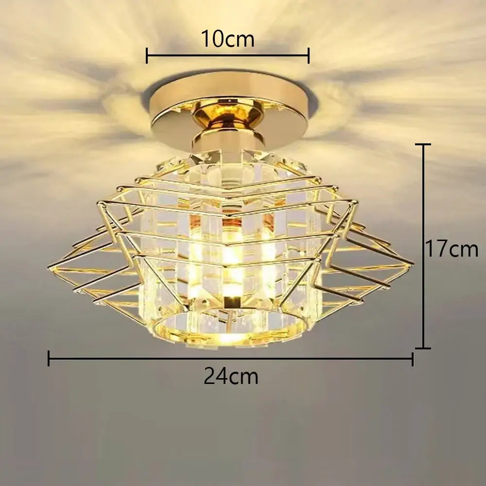 Floral gold glass crystal led ceiling chandelier for living room